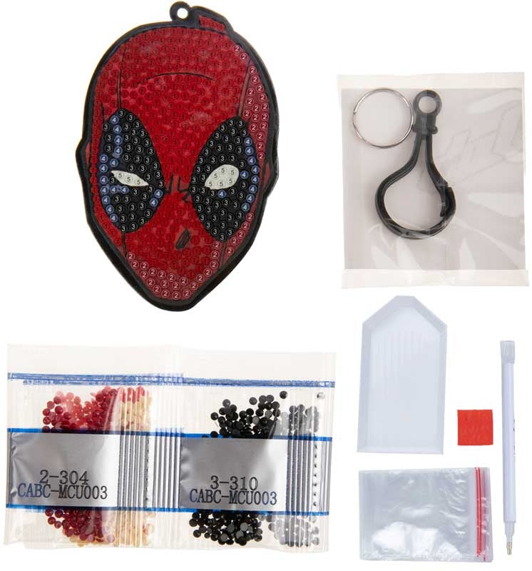 CRAFT BUDDY - DEADPOOL CRYSTAL ART BAG CHARM