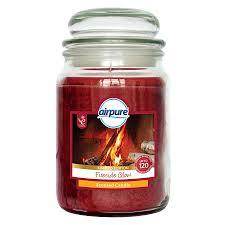 AIRPURE FIRESIDE GLOW SCENTED JAR CANDLE 510G - Cloud Nine Stores