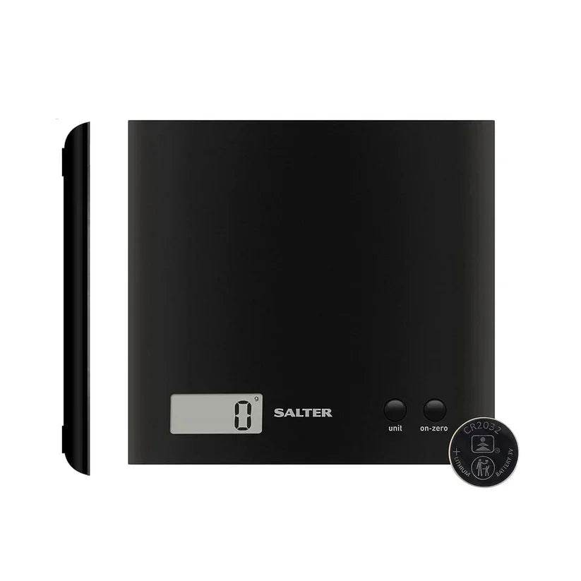 Salter ARC Digital Kitchen Scales 3kg Capacity Black - Cloud Nine Stores