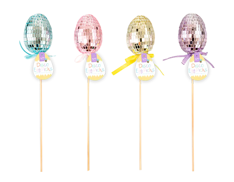 Easter Disco Egg Picks 27.5cm Cloud Nine Stores