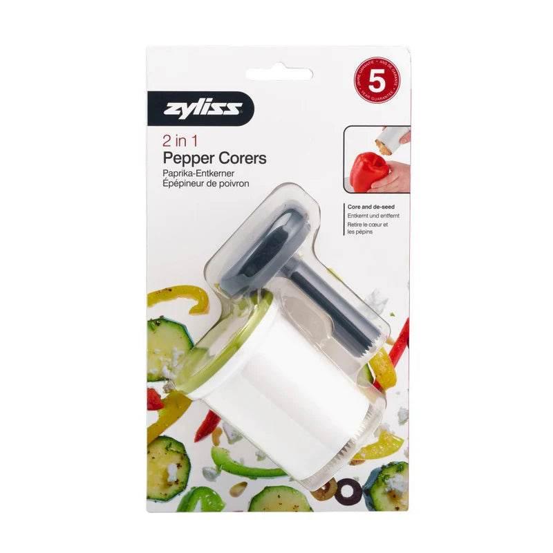 Zyliss 2-in-1 Pepper Corer, White - Cloud Nine Stores