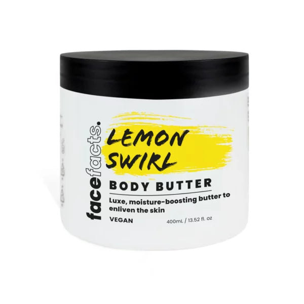 FACE FACTS 400ml BODY BUTTER LEMON SWIRL Cloud Nine Stores