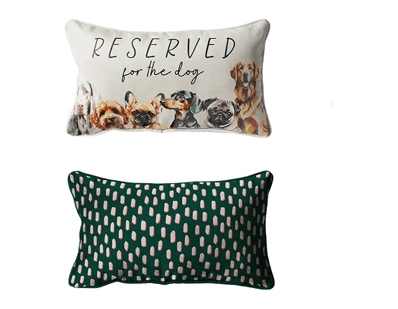 Dog Print Cushion 44cm x 23cm - Cloud Nine Stores