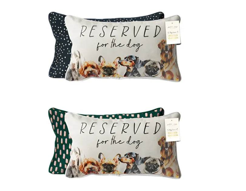 Dog Print Cushion 44cm x 23cm - Cloud Nine Stores