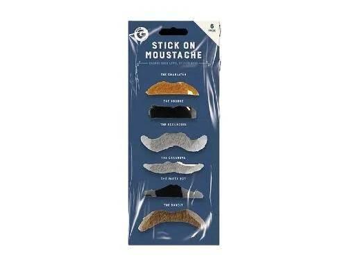 Stick On Moustache 6 pk - Cloud Nine Stores