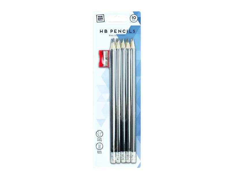 HB Pencils & Sharpener - 10 Pack - Cloud Nine Stores