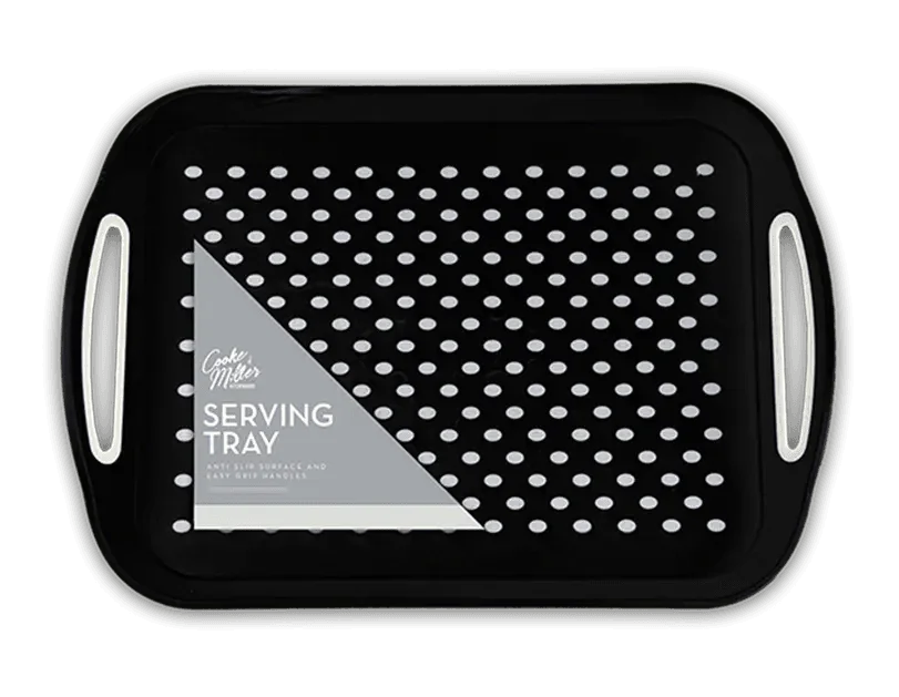 Black Large Anti Slip Serving Tray - Cloud Nine Stores