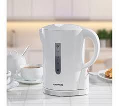 Daewoo White Plastic Cordless Kettle with Chrome Band - Cloud Nine Stores Cloud Nine Stores