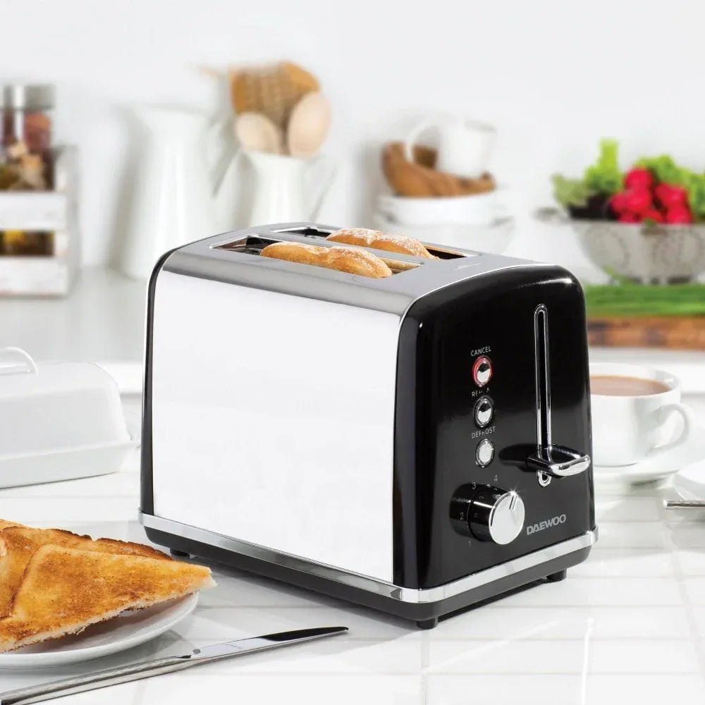 Daewoo Black Kensington 2 Slice Toaster - Cloud Nine Stores Cloud Nine Stores