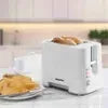 Daewoo 2 Slice White Plastic Toaster With Chrome Band - Cloud Nine Stores Cloud Nine Stores