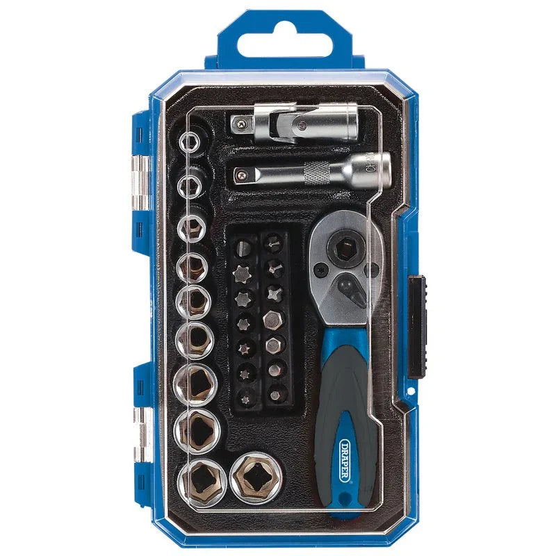 DRAPER METRIC SOCKET SET, 1/4" SQ. DR. (27 PIECE) - Cloud Nine Stores