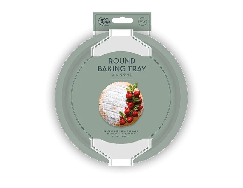 Natural Silicone Round Baking Tray 18cm - Cloud Nine Stores