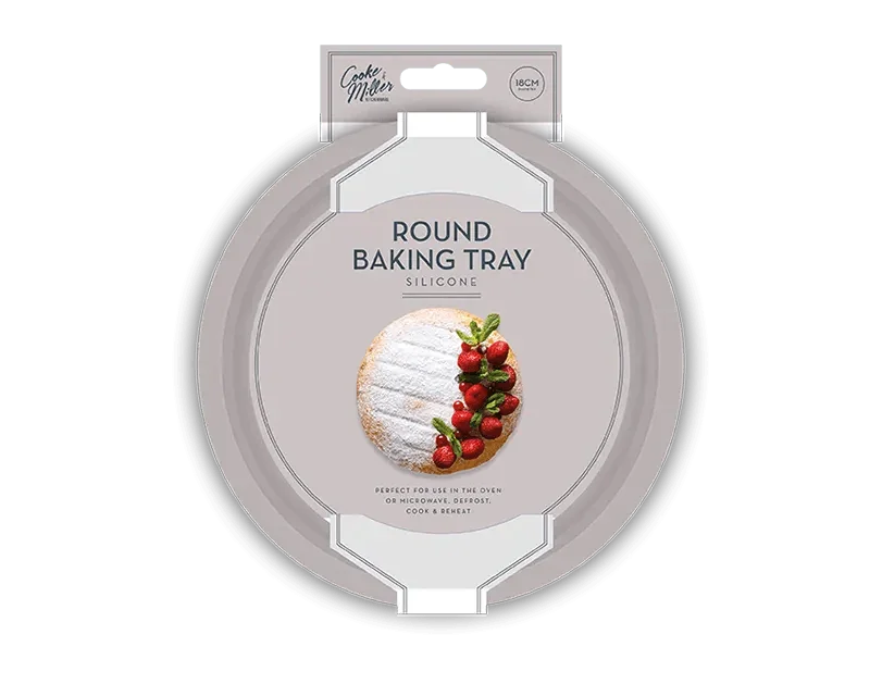 Natural Silicone Round Baking Tray 18cm - Cloud Nine Stores