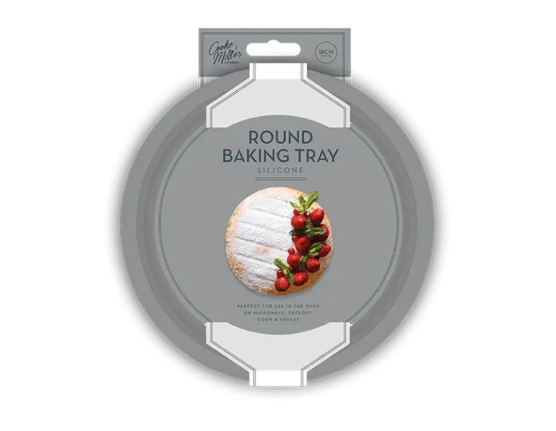 Natural Silicone Round Baking Tray 18cm - Cloud Nine Stores