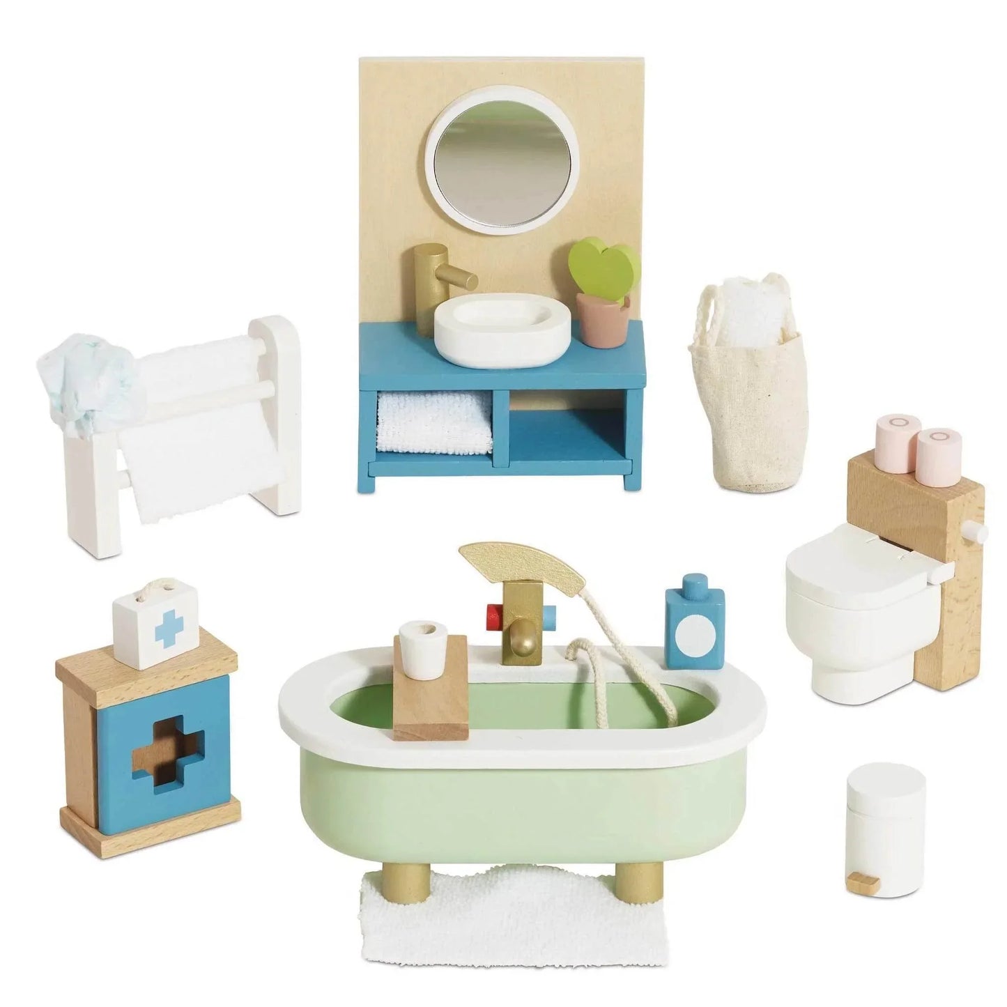 Wooden Dolls House Bathroom Furniture Set - Le Toy Van - Cloud Nine Stores