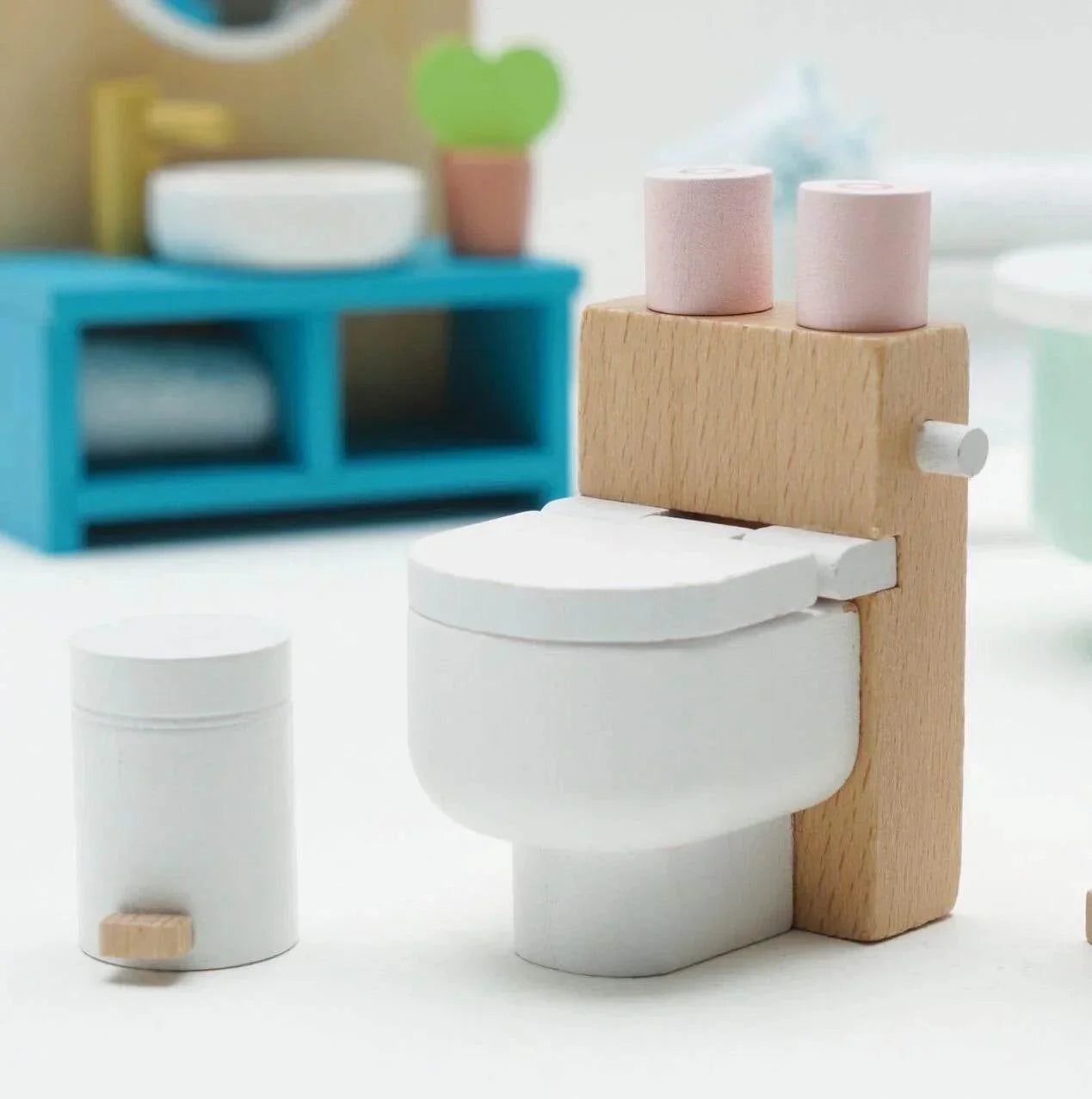 Wooden Dolls House Bathroom Furniture Set - Le Toy Van - Cloud Nine Stores