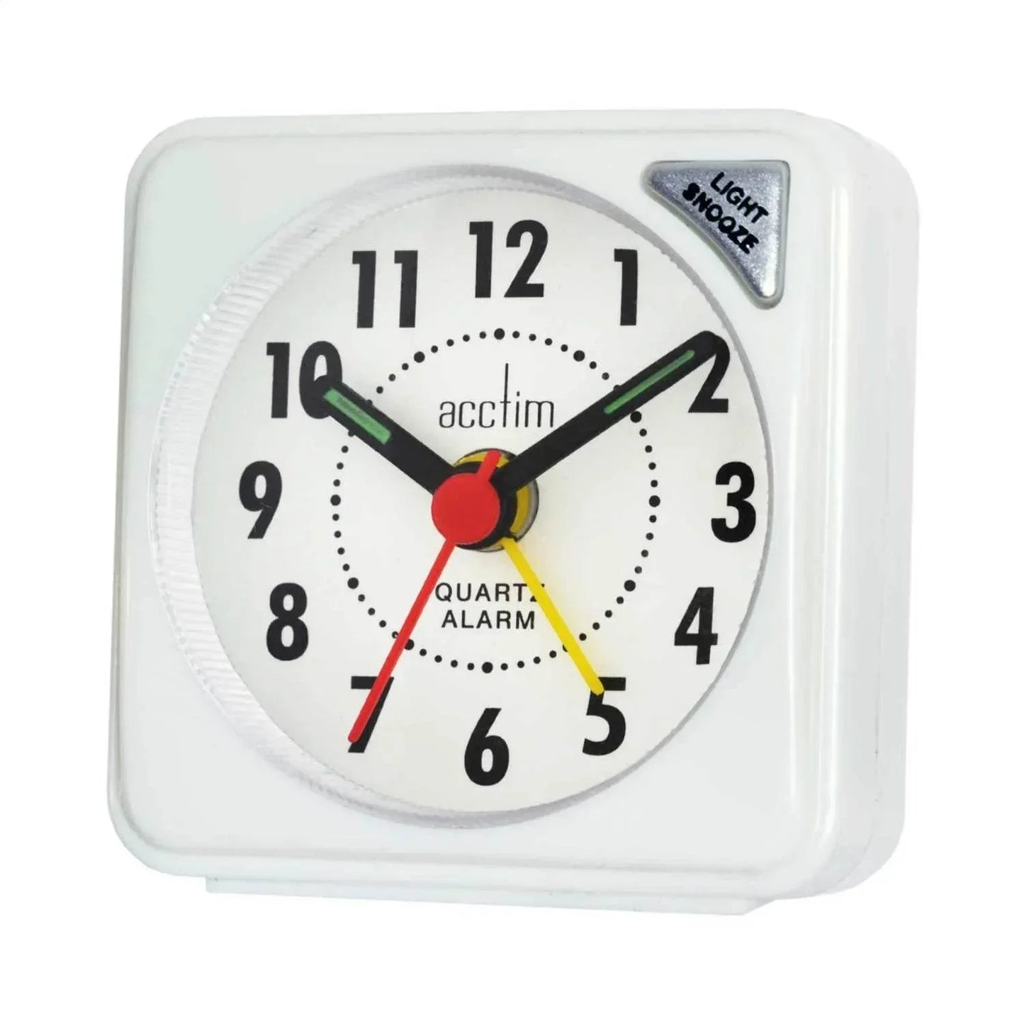 ACCTIM CK2573 Ingot Analogue Alarm Clock Black/White - Cloud Nine Stores