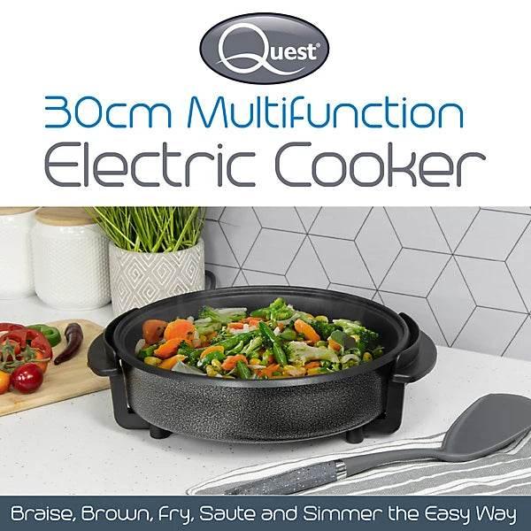 Quest 35410 Electric Cooker Pan with Lid - Cloud Nine Stores