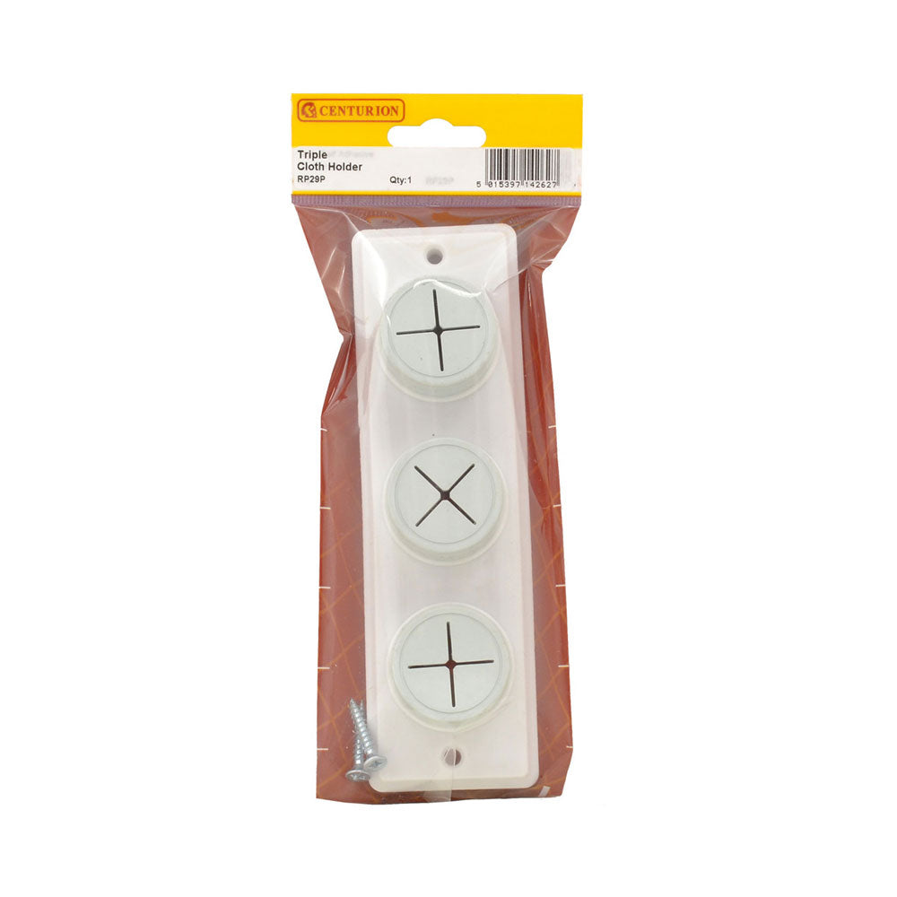 180mm Triple Self Adhesive Cloth Holder Cloud Nine Stores