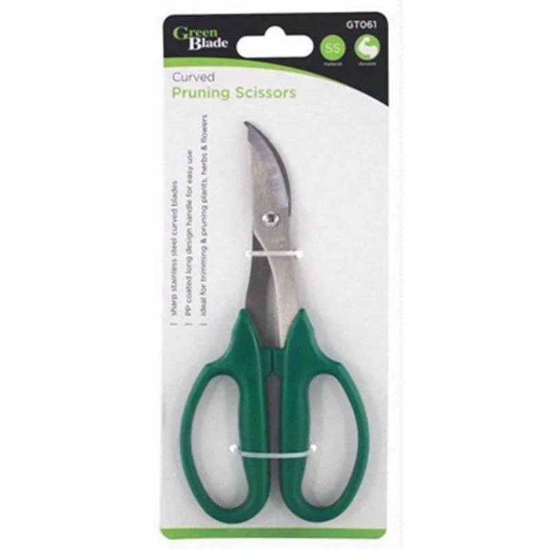 GREEN CURVED PRUNING SCISSORS - Cloud Nine Stores