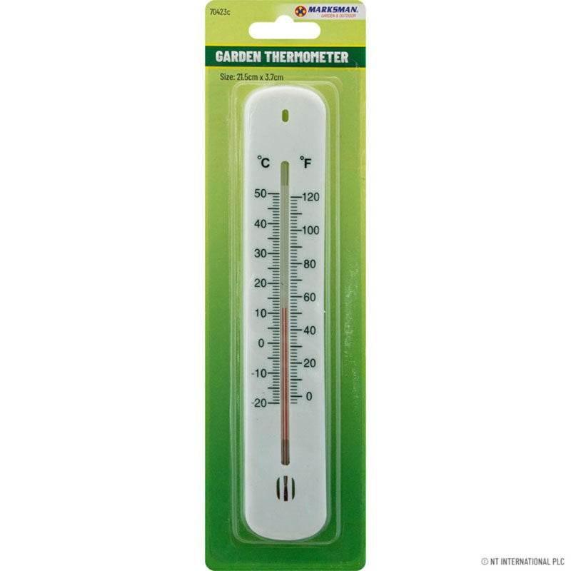 MARKSMAN PLASTIC GARDEN THERMOMETER WHITE SMALL - Cloud Nine Stores