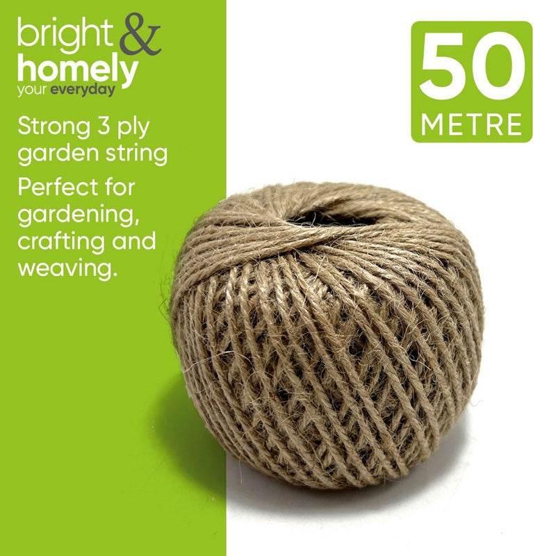 BRIGHT & HOMELY JUTE TWINE NATURAL 50M - Cloud Nine Stores