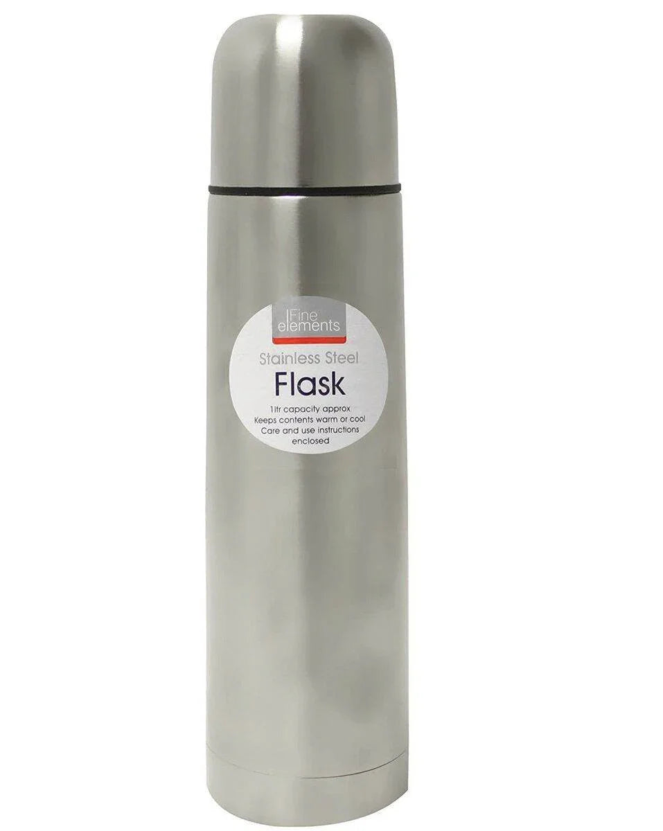 Fine Elements Stainless Steel Flask - 1L - Cloud Nine Stores