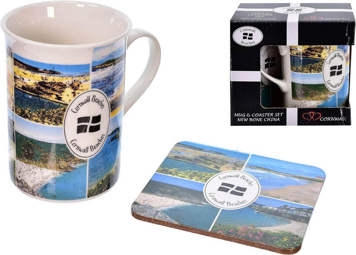 Cornwall Beaches Mug & Coaster Set - Cloud Nine Stores