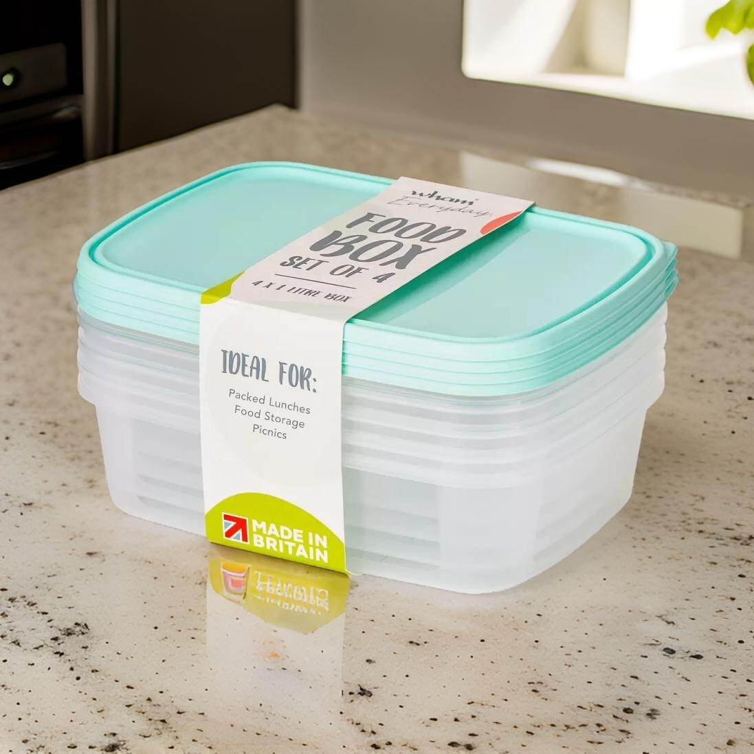 Wham Food Storage Box Container 1L - Set of 4 - Cloud Nine Stores