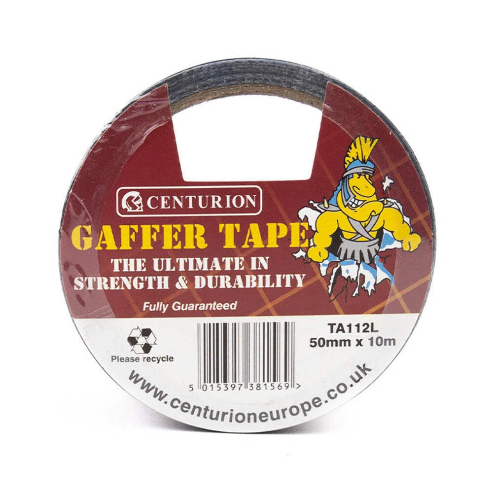 Centurion TA112 50mm x 10m Black Waterproof Gaffer Tape Cloud Nine Stores
