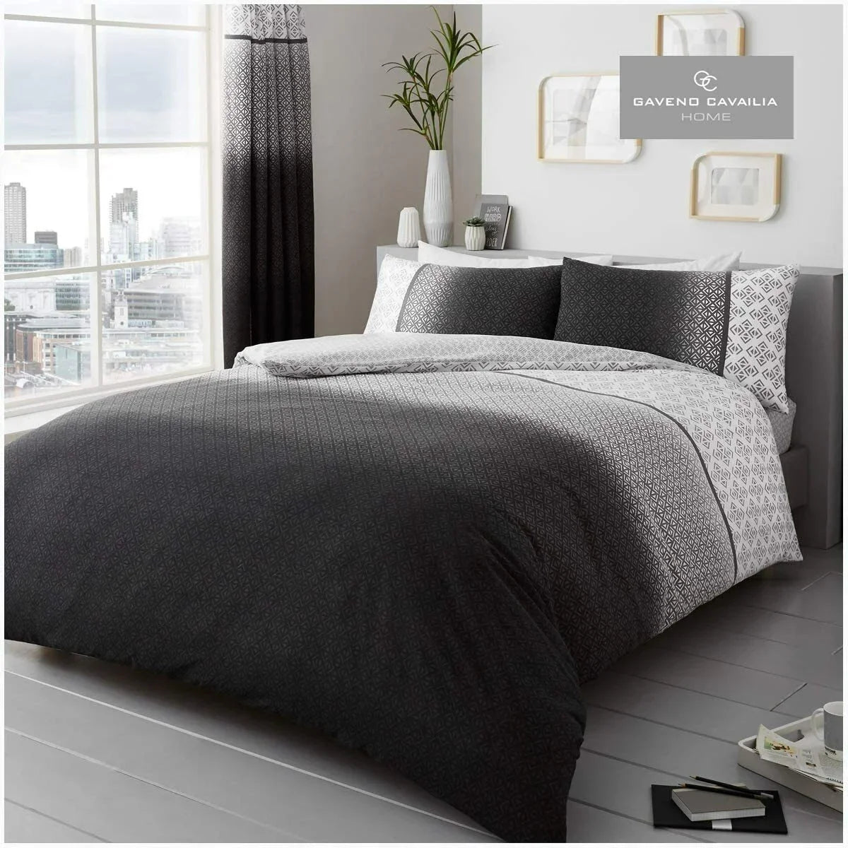 Gaveno Cavailia Urban Ombre Grey Duvet Set - King size