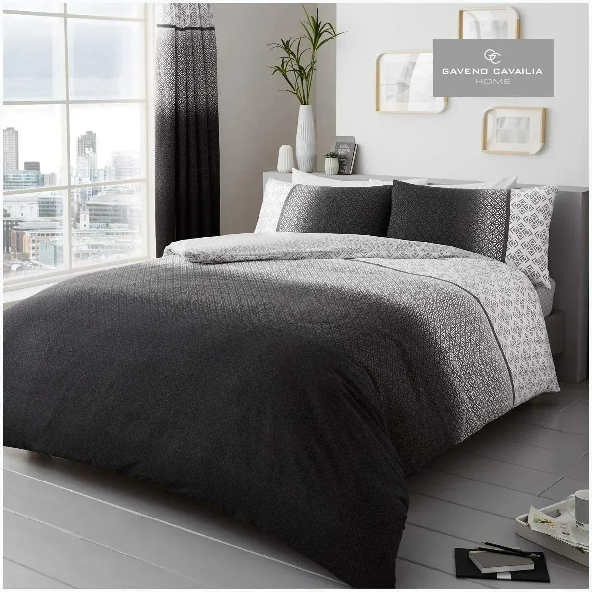 Gaveno Cavailia Urban Ombre Grey Duvet Set - King size - Cloud Nine Stores Cloud Nine Stores
