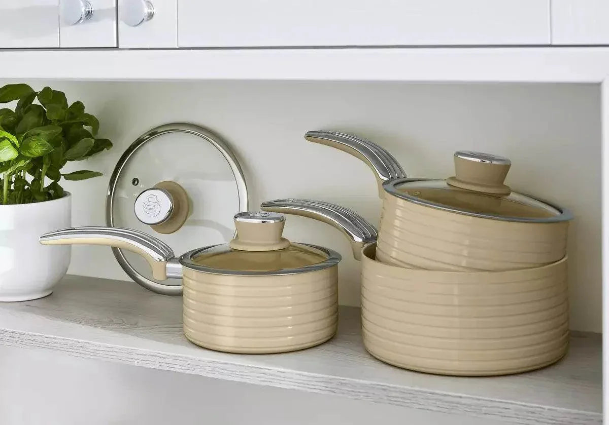 Schwan SWPS3020CN Retro Cookware Set Cream - Cloud Nine Stores