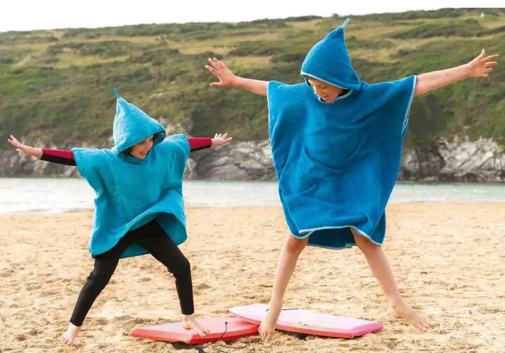Urban Beach Junior Cotton Poncho- Aqua - Cloud Nine Stores