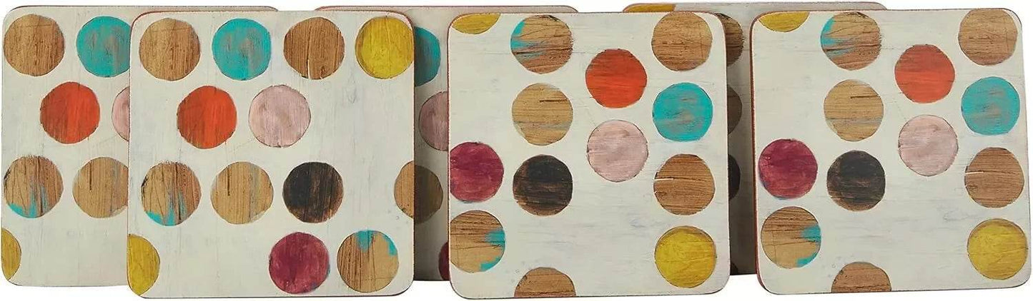 Creative Tops Retro Spot Premium Cork-backed Coasters - Cloud Nine Stores