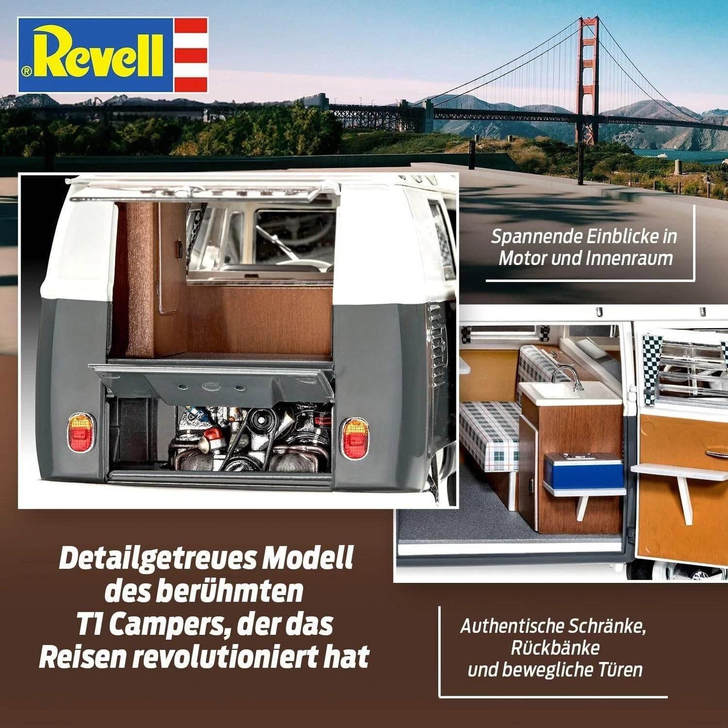 Volkswagen T1 Camper Van Model Kit * Revell 1/24 * 07674 * Level 5 - Cloud Nine Stores