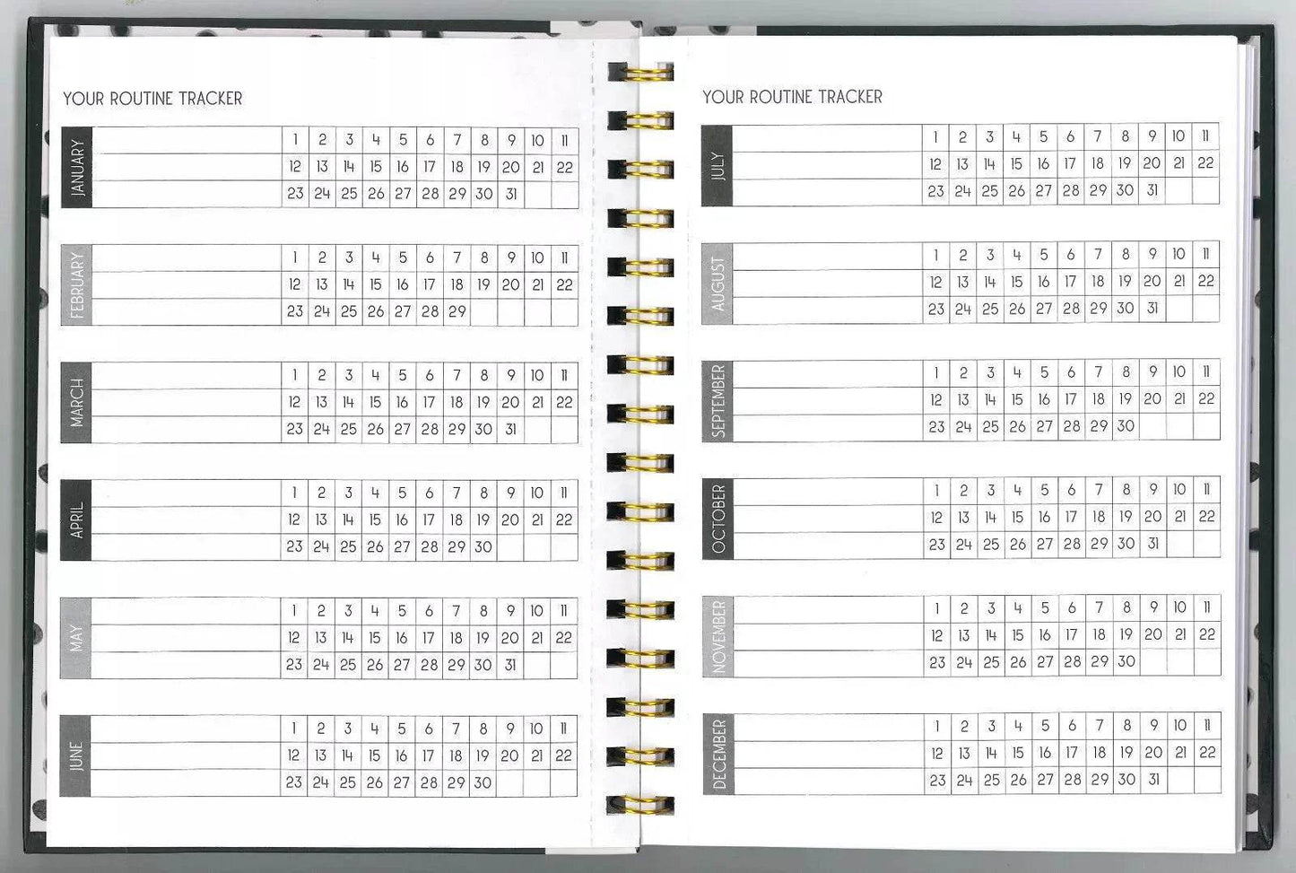 A5 Daily Planner Black - Cloud Nine Stores