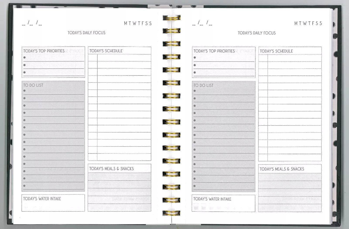 A5 Daily Planner Black - Cloud Nine Stores