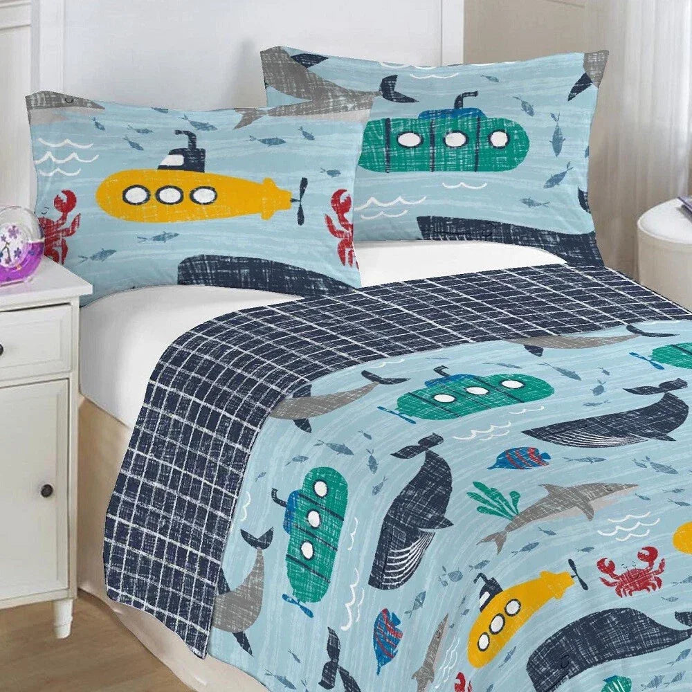 Deep Sea Duvet Set From Clyde Linens - Single