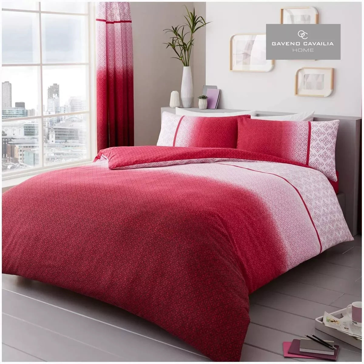 Gaveno Cavailia Urban Ombre Pink Duvet Set - King Size