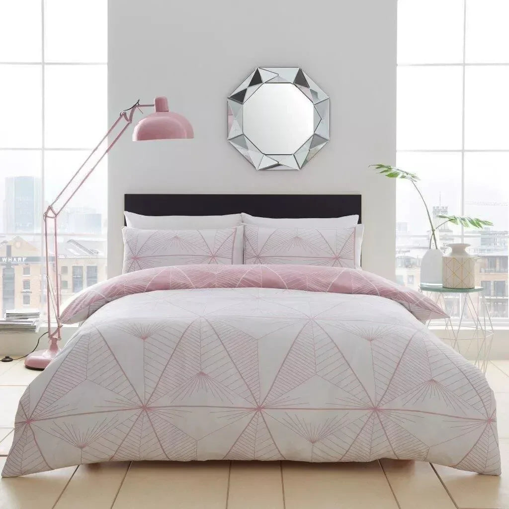 PRINTED DUVET SET ZANDER BLUSH - DOUBLE/KING - Cloud Nine Stores Cloud Nine Stores