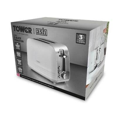 Tower T20080GRY, Ash 2-Slice Toaster - Cloud Nine Stores