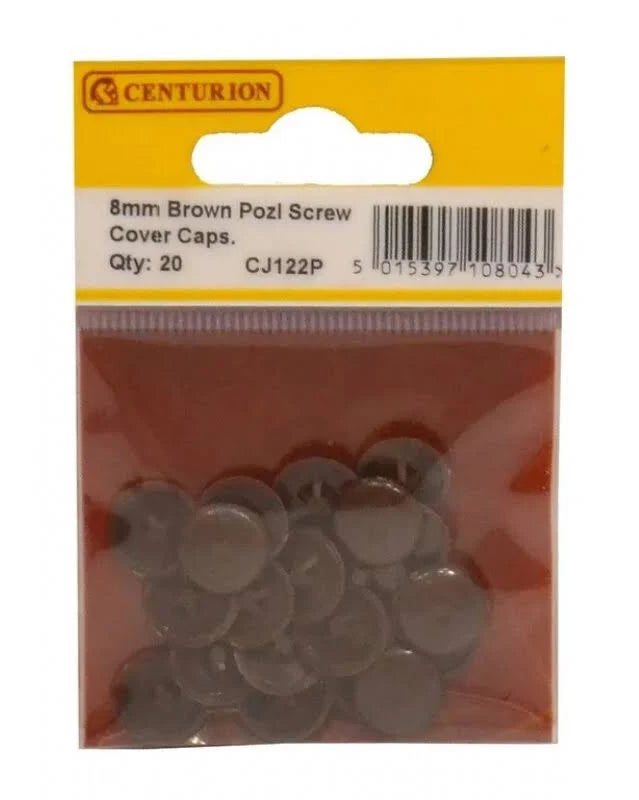 Centurion CJ122A Brown Pozi Screw Cover Caps (25PK) Cloud Nine Stores