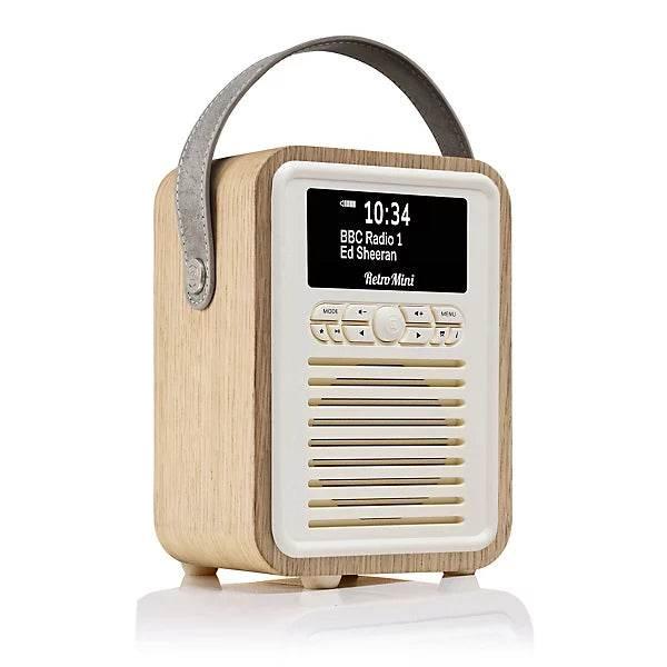 VQ Oak 'Retro Mini' DAB/DAB+ Digital & FM Radio with Bluetooth - Cloud Nine Stores