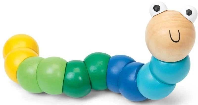 Jointed Wooden Worm - Cloud Nine Stores