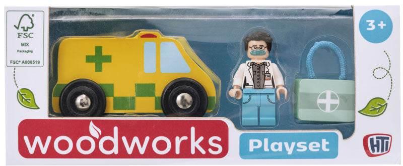 Woodworks Playset Police, Ambulance & Fire - Cloud Nine Stores