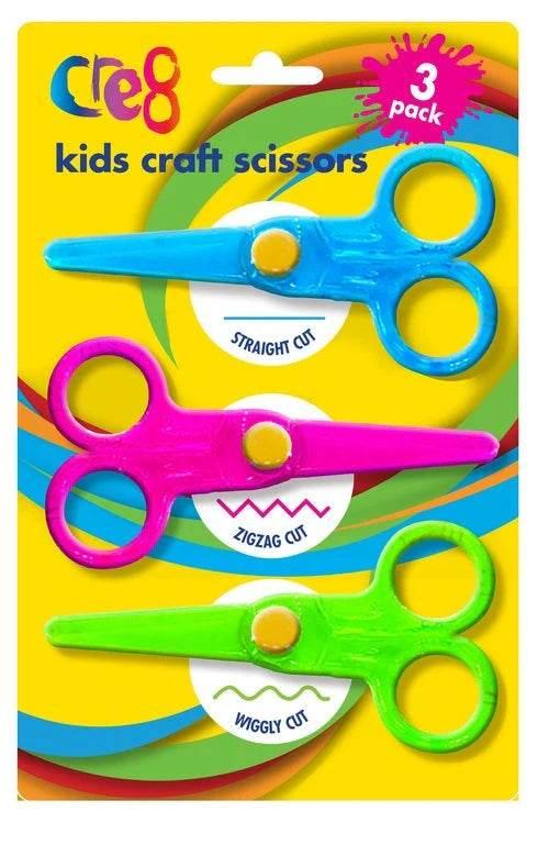 CRE8 PACK OF 3 KIDS SCISSORS - Cloud Nine Stores