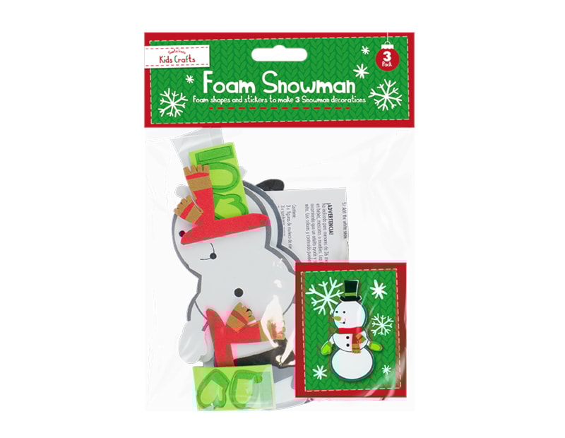 Christmas Foam Craft Character - 3 Pack - Cloud Nine Stores