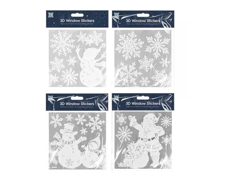 3D Christmas Window Stickers - Cloud Nine Stores
