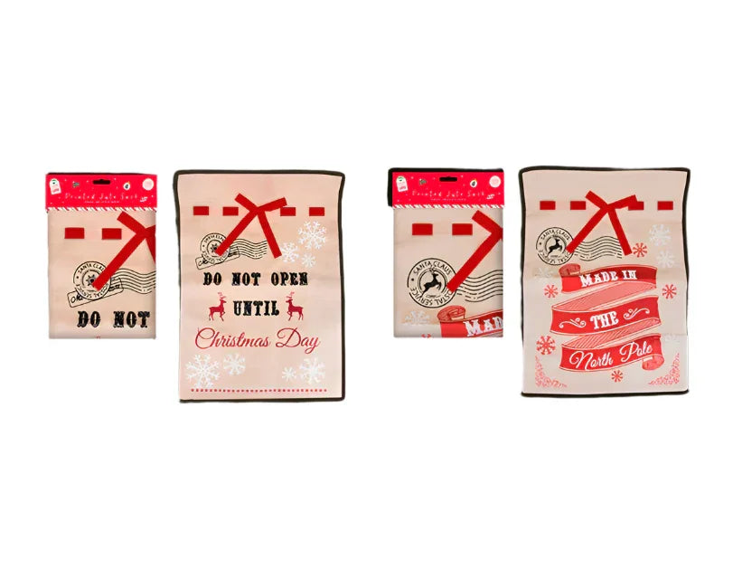 Printed Jute Sack 50cm x 70cm - Cloud Nine Stores